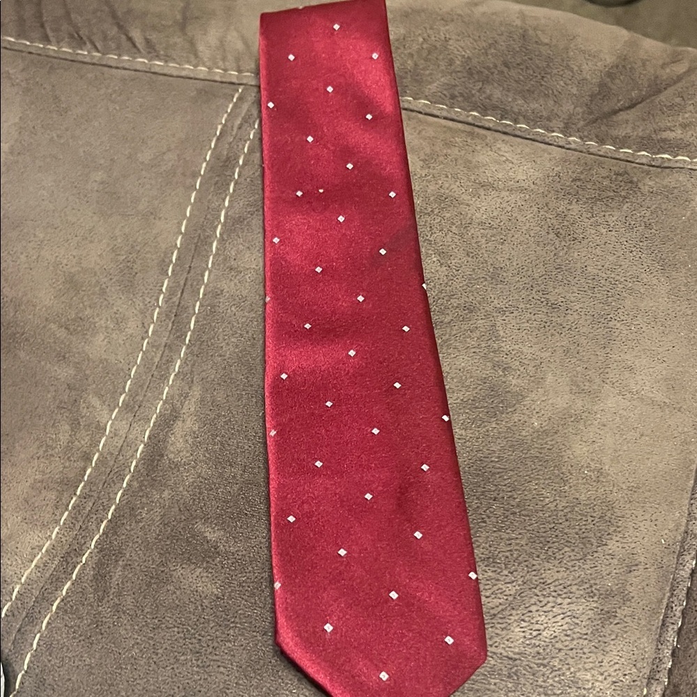 Wembley Burgundy Tie with Subtle White Dots